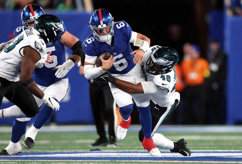 philadelphia eagles vs new york giants match player stats